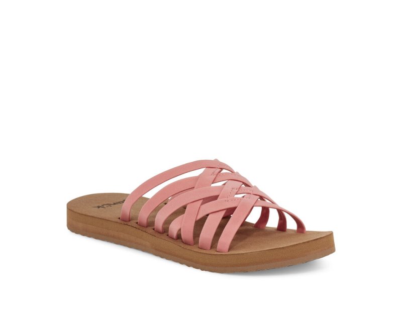 Sanuk Rio Slide Women Sandals Pink,Sanuk Philippines | JA14-6714J6