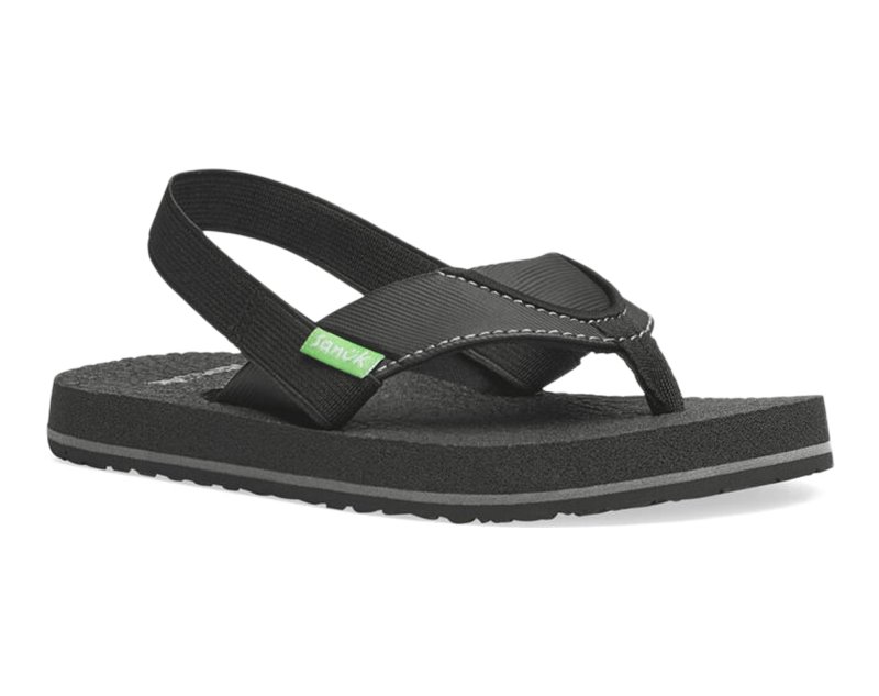 Sanuk Root Beer Cozy Kids' Flip Flops Black,Sanuk Philippines | RA56-0116E7