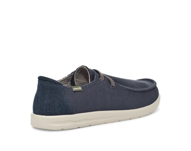 Sanuk Shaka Mesh No-tie Men Shoes Navy,Sanuk Philippines | FW35-9745C1