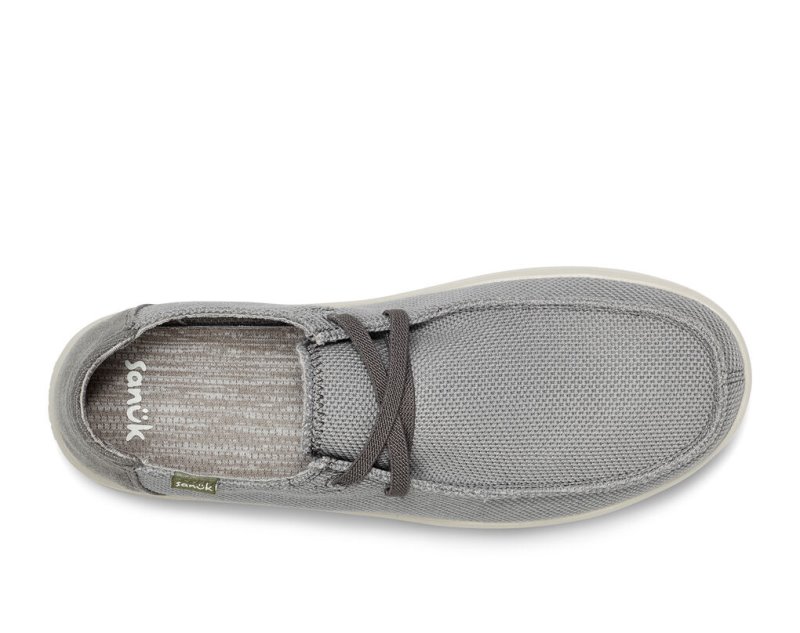 Sanuk Shaka Mesh No-tie Men Sidewalk Surfers Grey,Sanuk Philippines | VF47-2087V2