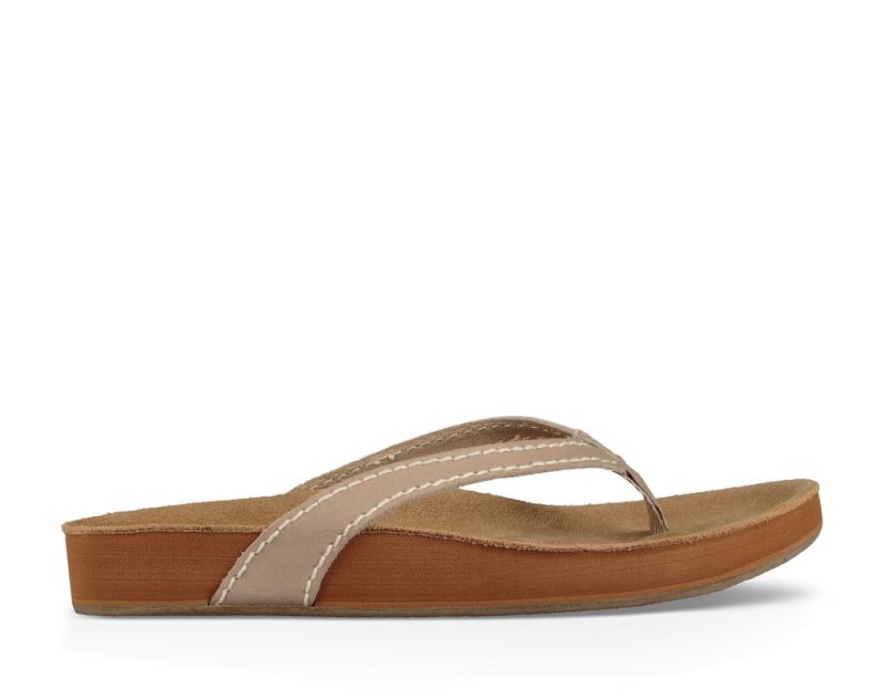 Sanuk She Loungey Leather Women Flip Flops Brown,Sanuk Philippines | SM99-0829R3