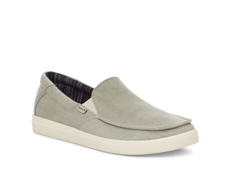 Sanuk Sideline 2 Hemp Slip-on Men Shoes Grey,Sanuk Philippines | IL52-1792W6