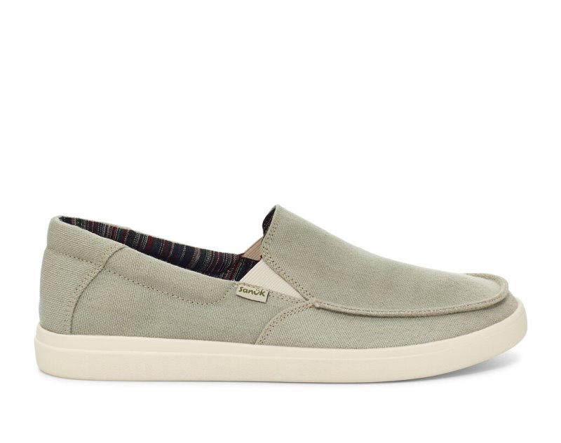 Sanuk Sideline 2 Hemp Slip-on Men Shoes Grey,Sanuk Philippines | IL52-1792W6