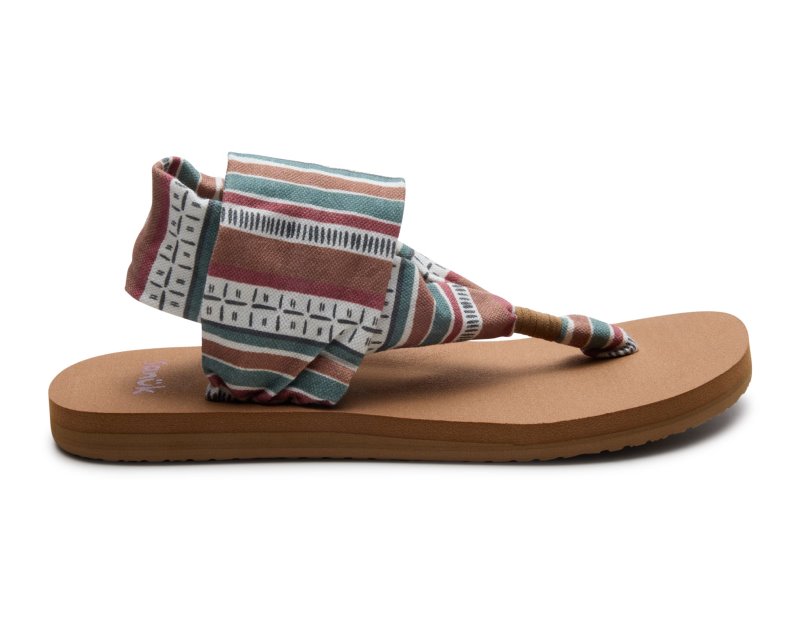 Sanuk Sling St Dash & Stripe Women Sandals Multicolor,Sanuk Philippines | VY45-9345Z3