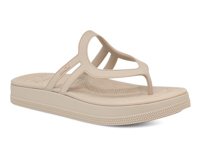 Sanuk Sunshine SL Women Heeled Flip Flops Beige,Sanuk Philippines | DH70-6650G8