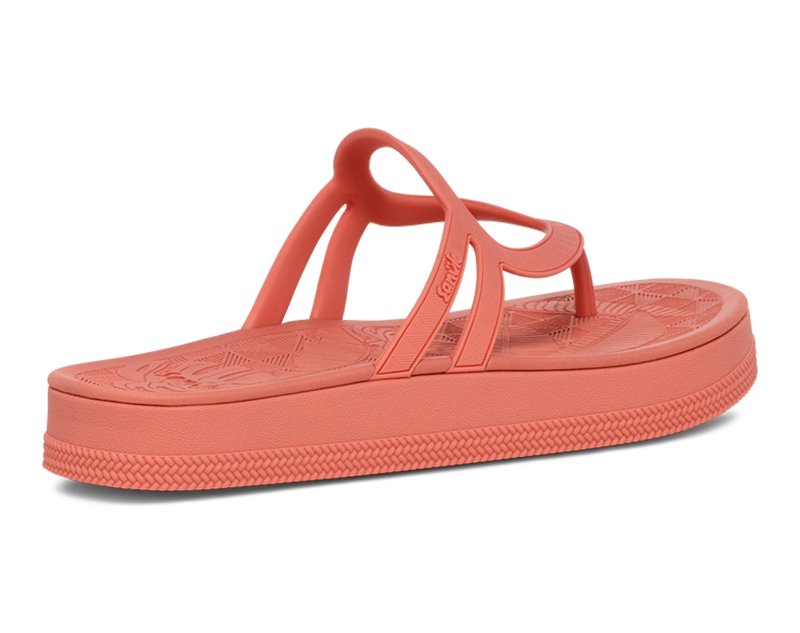 Sanuk Sunshine SL Women Heeled Flip Flops Orange,Sanuk Philippines | FS81-5771H4