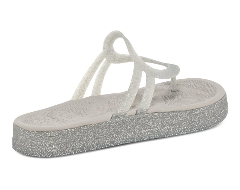 Sanuk Sunshine SL Women Heeled Flip Flops Silver,Sanuk Philippines | IN29-6739C6