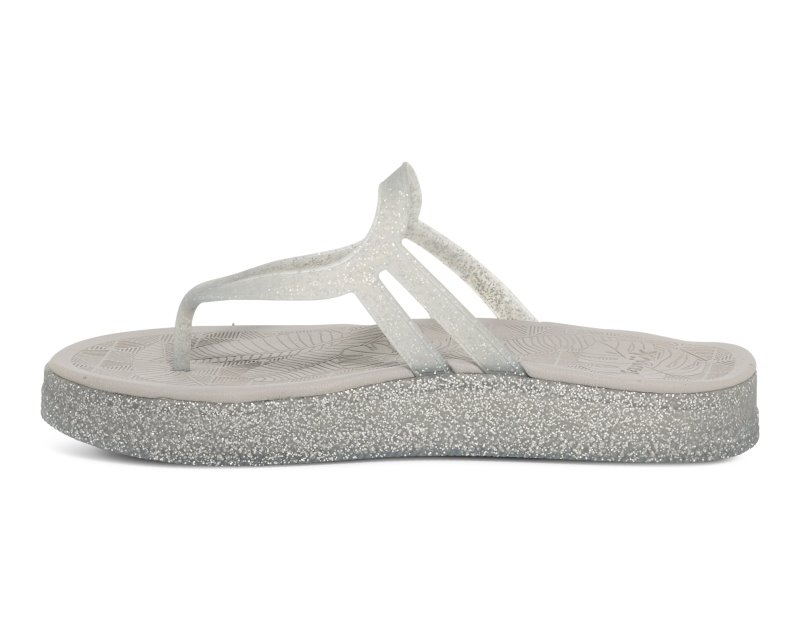 Sanuk Sunshine SL Women Heeled Flip Flops Silver,Sanuk Philippines | IN29-6739C6