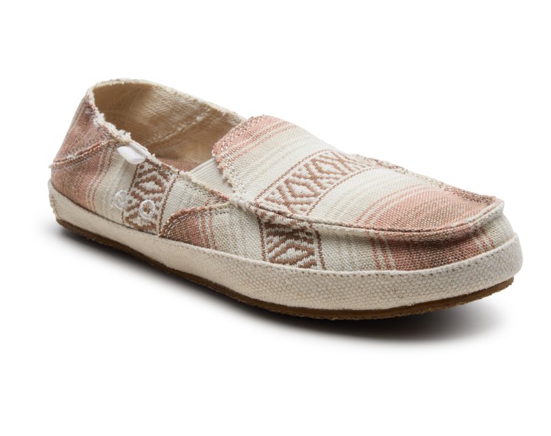 Sanuk Twinny ST Baja Blanket Women Loafers Beige Multicolor,Sanuk Philippines | JS49-8719R4