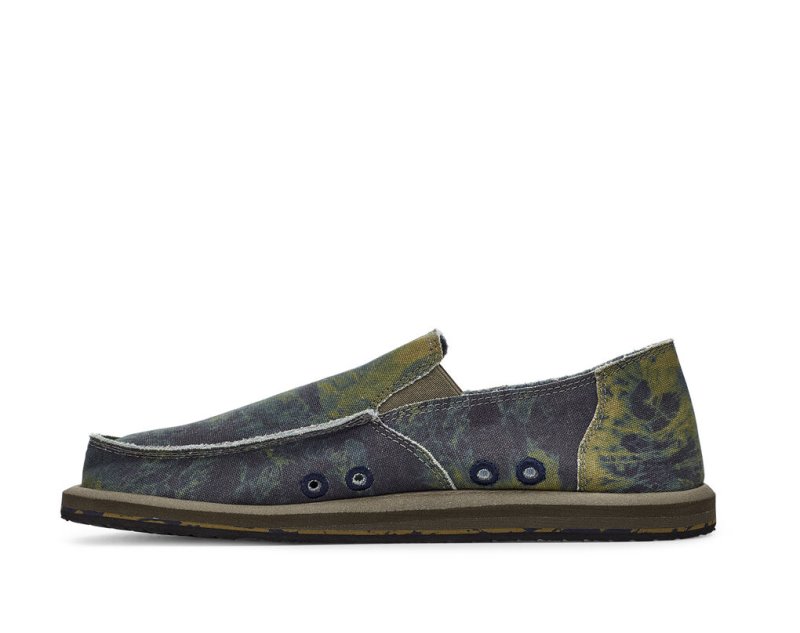 Sanuk Vagabond Grateful Dead Kids' Sidewalk Surfers Green / Navy,Sanuk Philippines | XS00-0280V7