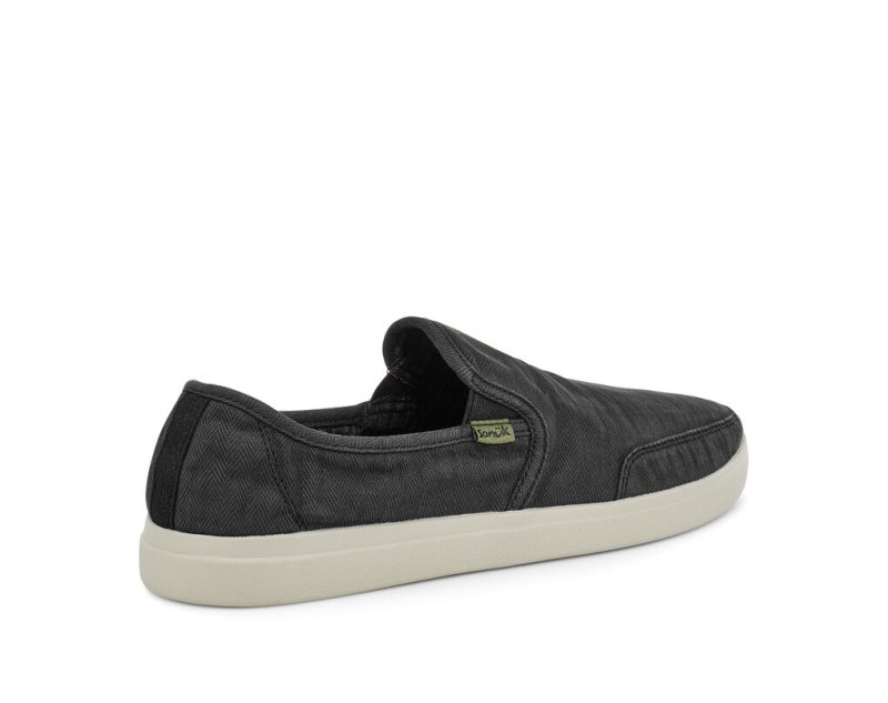 Sanuk Vagabond Slip-On Sneaker Wash Vegan Men Sidewalk Surfers Black,Sanuk Philippines | GQ25-8985L7