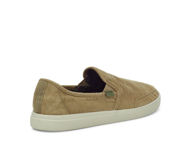 Sanuk Vagabond Slip-On Sneaker Wash Vegan Men Shoes Khaki,Sanuk Philippines | MV97-7477F4