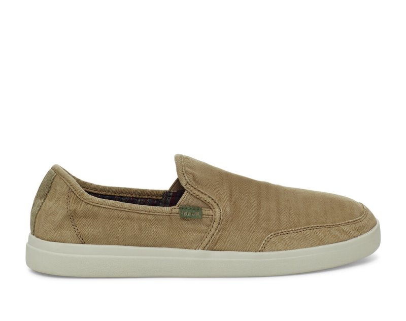 Sanuk Vagabond Slip-On Sneaker Wash Vegan Men Sidewalk Surfers Khaki,Sanuk Philippines | TM81-0971M0