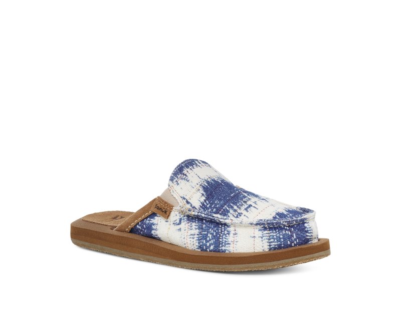 Sanuk We Got Your Back St Surfrider Women Mules Blue / White,Sanuk Philippines | RM72-8772Q3