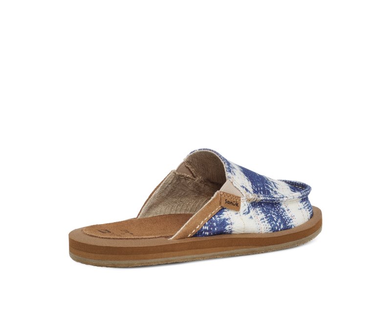 Sanuk We Got Your Back St Surfrider Women Mules Blue / White,Sanuk Philippines | RM72-8772Q3