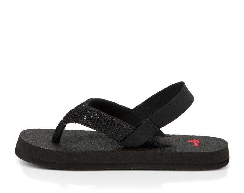 Sanuk Yoga Glitter Kids' Sandals Black,Sanuk Philippines | BD30-7240L5