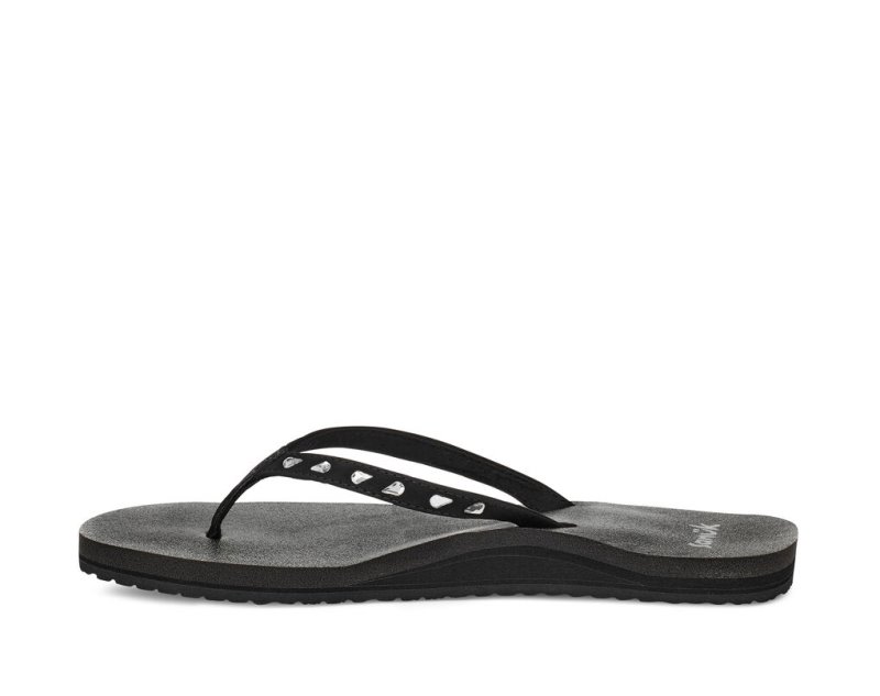 Sanuk Yoga Joy Bling Rhinestone Women Flip Flops Black,Sanuk Philippines | NM47-0297T9