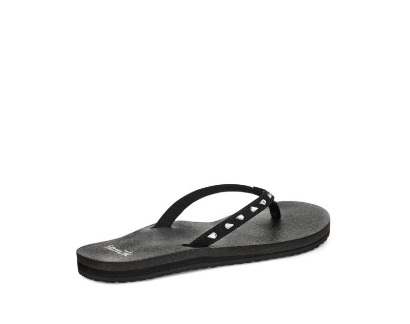 Sanuk Yoga Joy Bling Rhinestone Women Flip Flops Black,Sanuk Philippines | NM47-0297T9