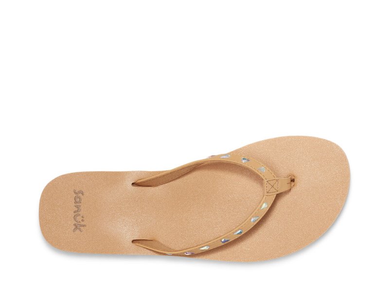 Sanuk Yoga Joy Bling Rhinestone Women Flip Flops Orange,Sanuk Philippines | NL32-3072R4