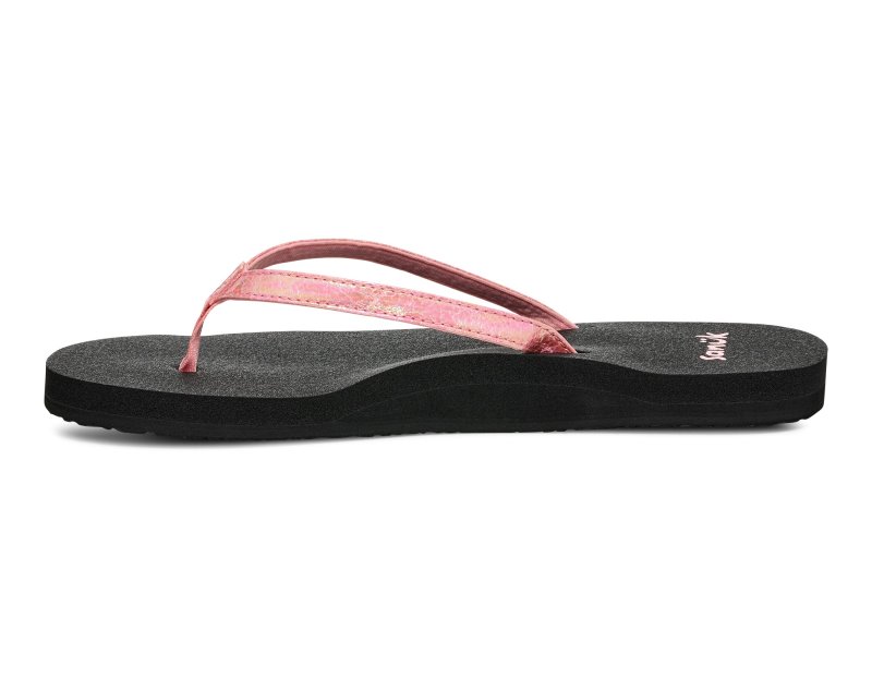 Sanuk Yoga Joy II Irisdescent Women Flip Flops Pink,Sanuk Philippines | CB97-8067Z8