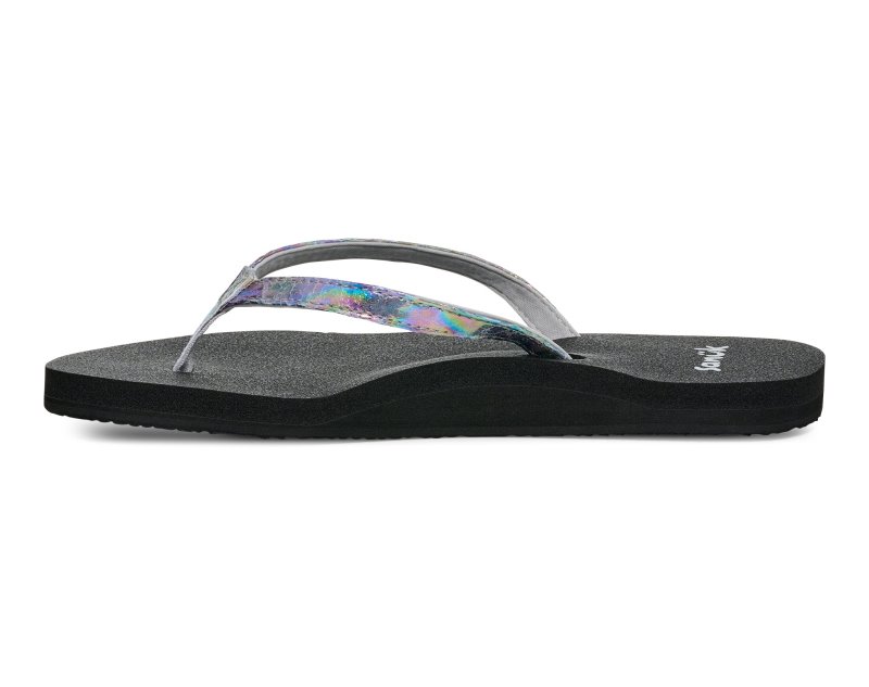 Sanuk Yoga Joy II Irisdescent Women Flip Flops Silver,Sanuk Philippines | AT66-7956T1