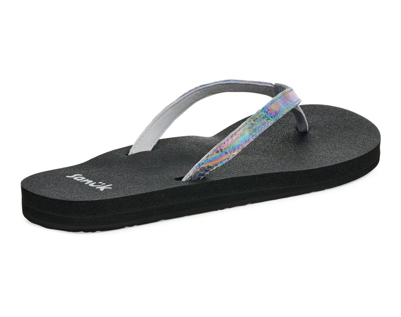 Sanuk Yoga Joy II Irisdescent Women Flip Flops Silver,Sanuk Philippines | AT66-7956T1