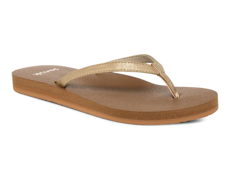 Sanuk Yoga Joy Ii Shimmer Women Flip Flops White,Sanuk Philippines | ZD18-8728W7