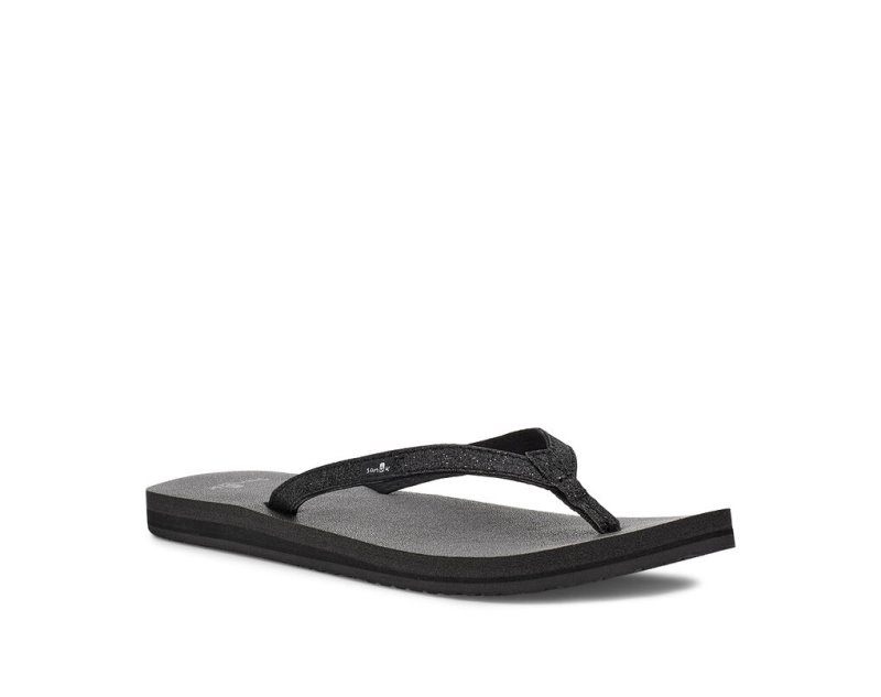 Sanuk Yoga Joy Sparkle Women Sandals Black,Sanuk Philippines | DC98-5818F5