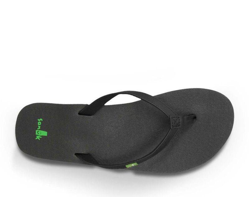 Sanuk Yoga Joy Women Flip Flops Black,Sanuk Philippines | NO61-9651D2