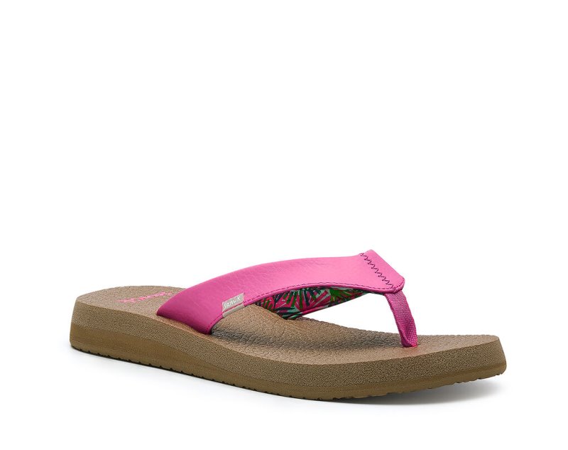 Sanuk Yoga Mat Cushioned Women Sandals Pink,Sanuk Philippines | FJ93-8503T8