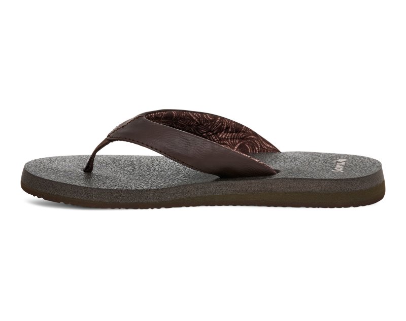 Sanuk Yoga Mat II Women Flip Flops Brown,Sanuk Philippines | MJ63-0053O5