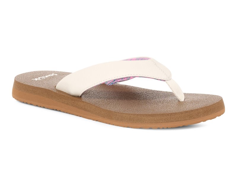 Sanuk Yoga Mat II Women Flip Flops White,Sanuk Philippines | UF33-8483B2