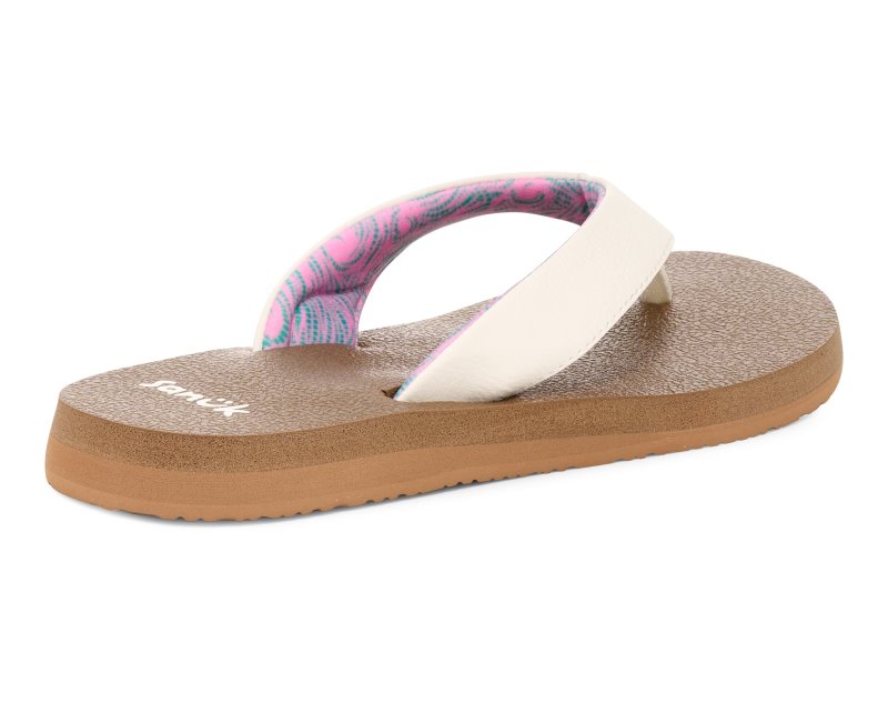 Sanuk Yoga Mat II Women Flip Flops White,Sanuk Philippines | UF33-8483B2