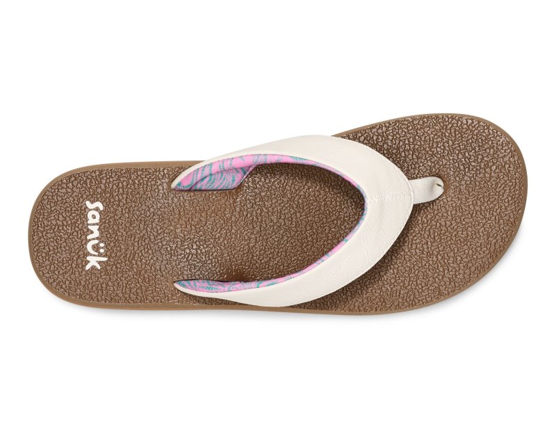 Sanuk Yoga Mat II Women Flip Flops White,Sanuk Philippines | UF33-8483B2