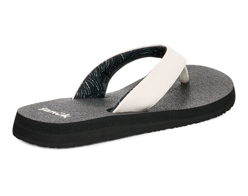 Sanuk Yoga Mat II Women Flip Flops White / Black,Sanuk Philippines | HO07-3337K4