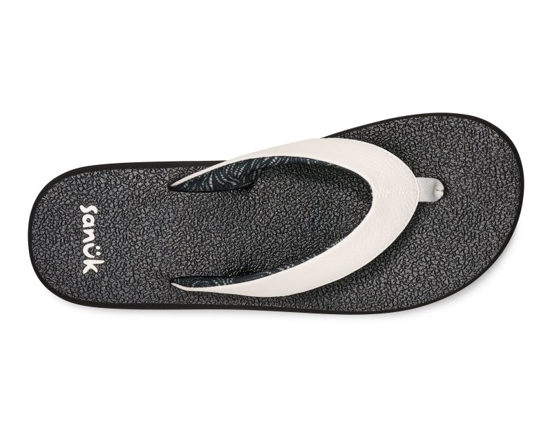 Sanuk Yoga Mat II Women Flip Flops White / Black,Sanuk Philippines | HO07-3337K4