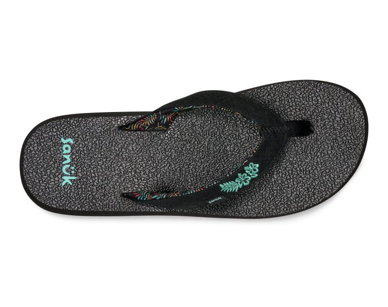 Sanuk Yoga Paradise II Women Flip Flops Black,Sanuk Philippines | JV53-8503B3