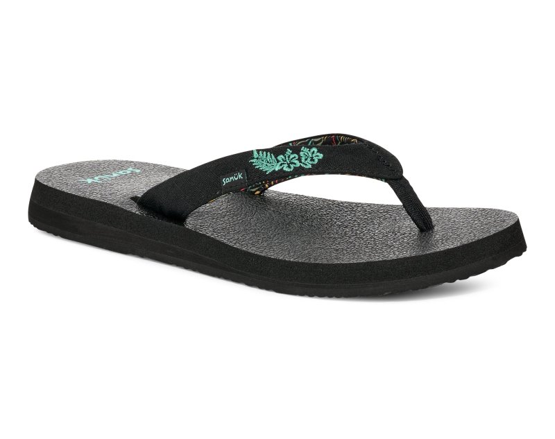 Sanuk Yoga Paradise II Women Flip Flops Black,Sanuk Philippines | JV53-8503B3