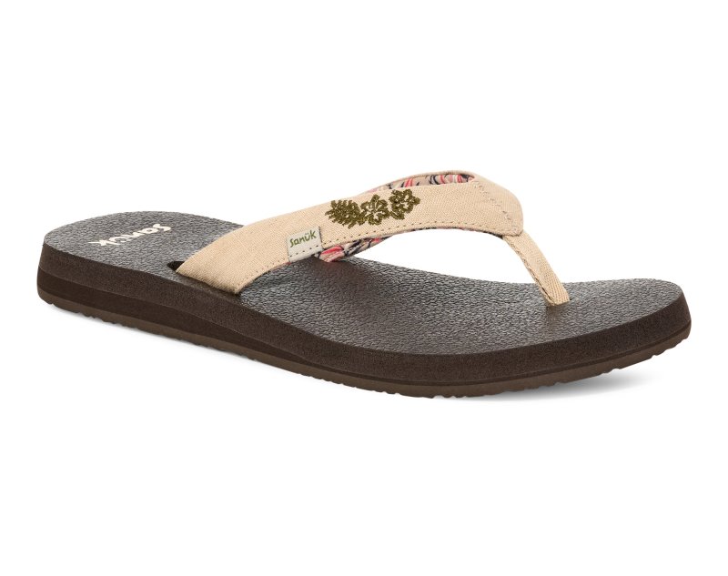 Sanuk Yoga Paradise II Women Flip Flops Cream,Sanuk Philippines | LJ93-1743D9