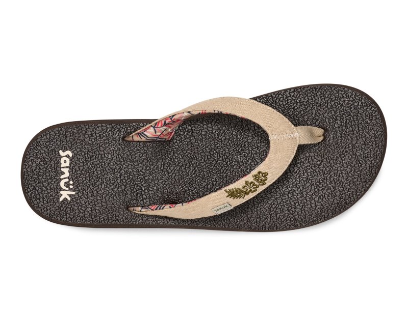 Sanuk Yoga Paradise II Women Flip Flops Cream,Sanuk Philippines | LJ93-1743D9