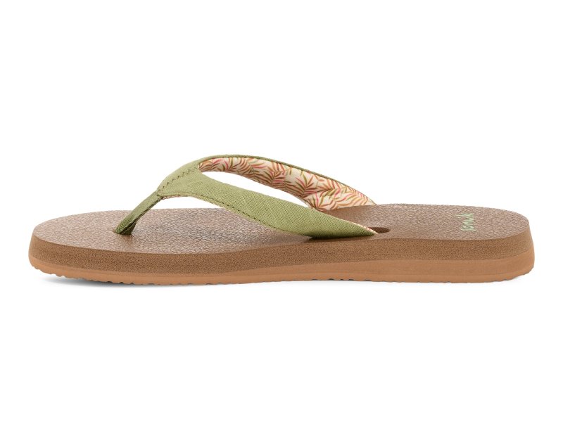 Sanuk Yoga Paradise II Women Flip Flops Green,Sanuk Philippines | KB46-9066P4