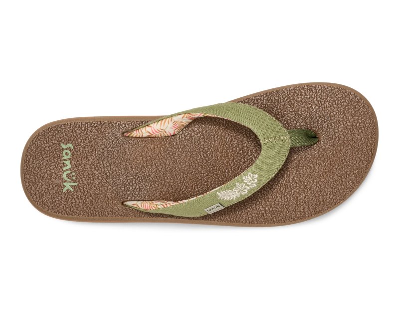 Sanuk Yoga Paradise II Women Flip Flops Green,Sanuk Philippines | KB46-9066P4