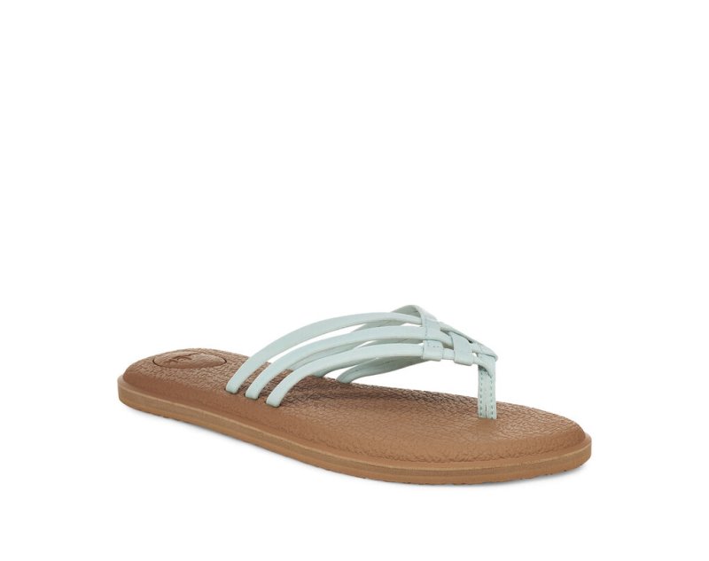 Sanuk Yoga Salty Women Sandals Brown / Light Blue,Sanuk Philippines | EK14-4324Q6