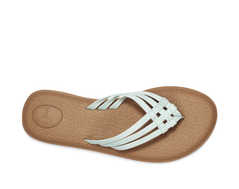 Sanuk Yoga Salty Women Sandals Brown / Light Blue,Sanuk Philippines | EK14-4324Q6