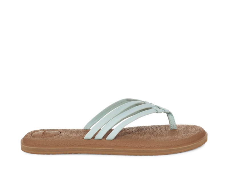 Sanuk Yoga Salty Women Sandals Brown / Light Blue,Sanuk Philippines | EK14-4324Q6