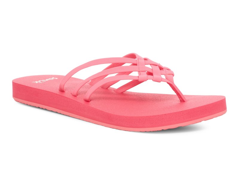 Sanuk Yoga Sandy II Women Flip Flops Pink,Sanuk Philippines | PQ26-4326H6