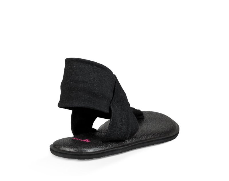 Sanuk Yoga Sling Burst Kids' Sandals Black,Sanuk Philippines | BA02-9862H5