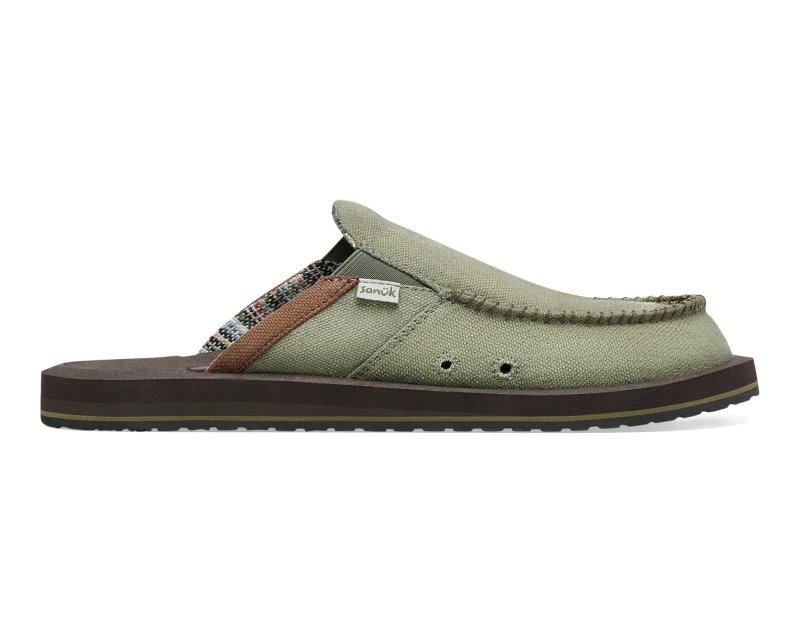 Sanuk You Got My Back ST Hemp Men Mules Green,Sanuk Philippines | EY37-7517G2