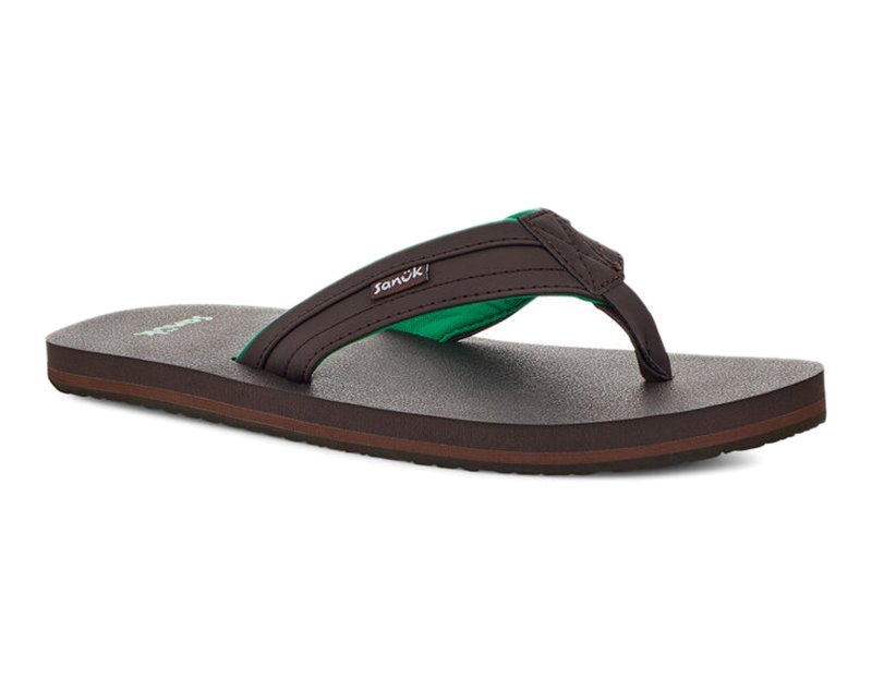 Sanuk Ziggy ST Kids' Flip Flops Brown,Sanuk Philippines | HG68-5598Q6