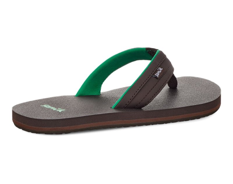 Sanuk Ziggy ST Kids' Flip Flops Brown,Sanuk Philippines | HG68-5598Q6